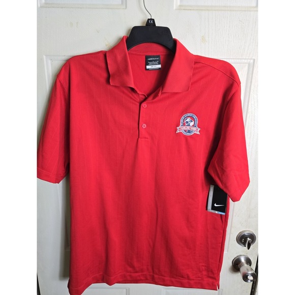 New Nike Golf Mens Large Dri-Fit Polo Red Embroidered NWT‎ - Picture 2 of 10